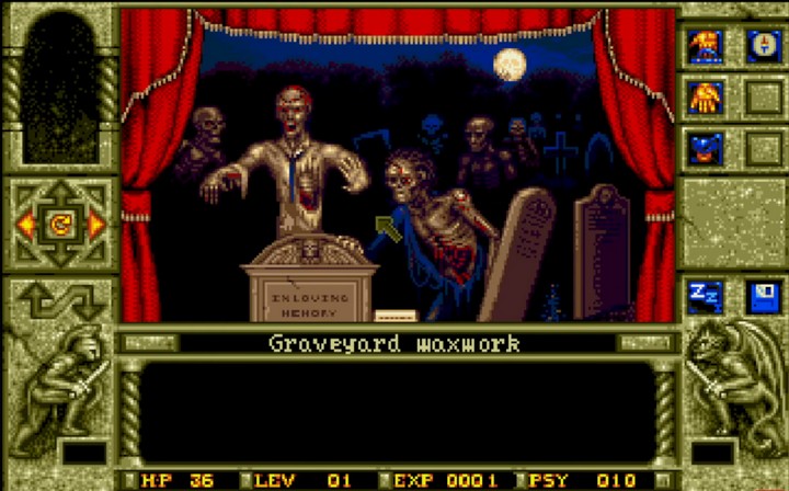 WaxworksAmiga setup screen listing the empires before the war begins