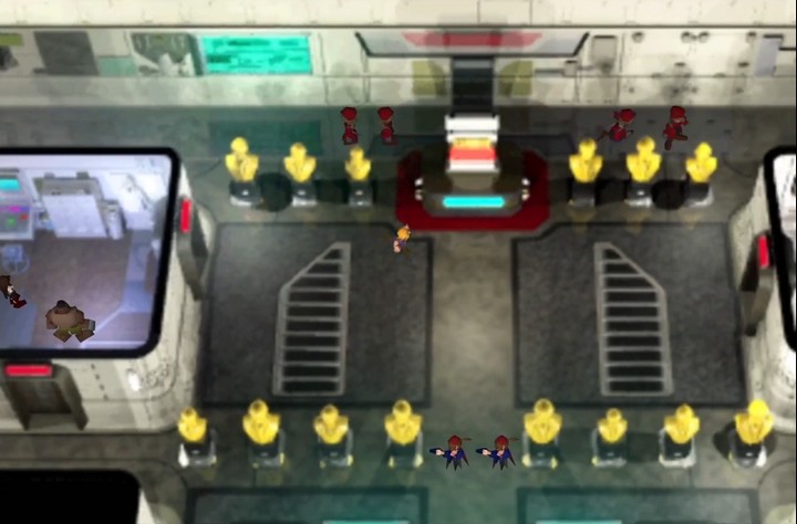 Final Fantasy VII PlayStation gameplay featuring Klaymen on a scooter
