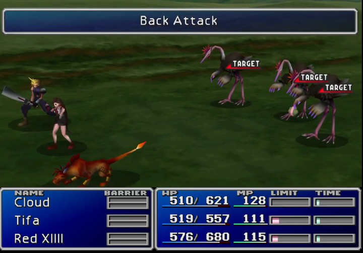Final Fantasy VII PlayStation gameplay featuring liquid