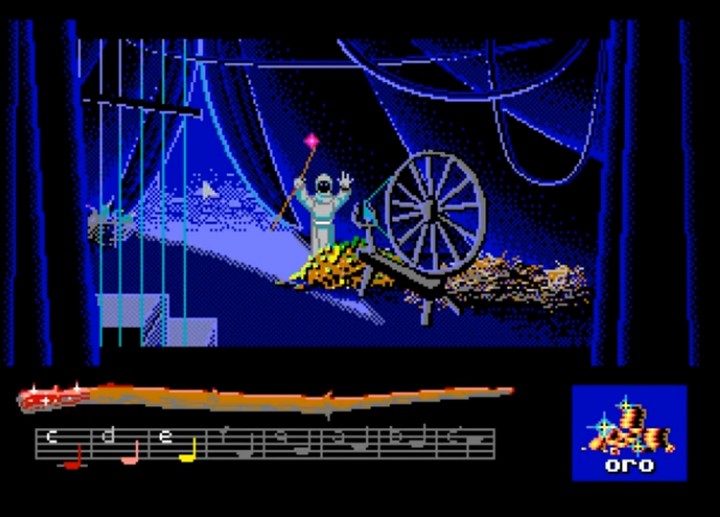 Guybrush Threepwood stands before the giant stone monkey head on Monkey Island