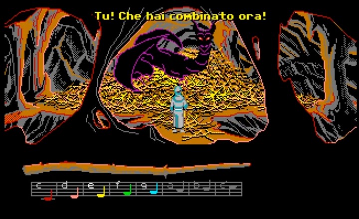 Guybrush explores the voodoo shop on Melee Island