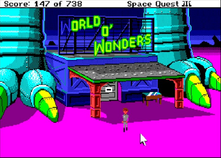 Space Quest III Amiga gameplay featuring a rat
