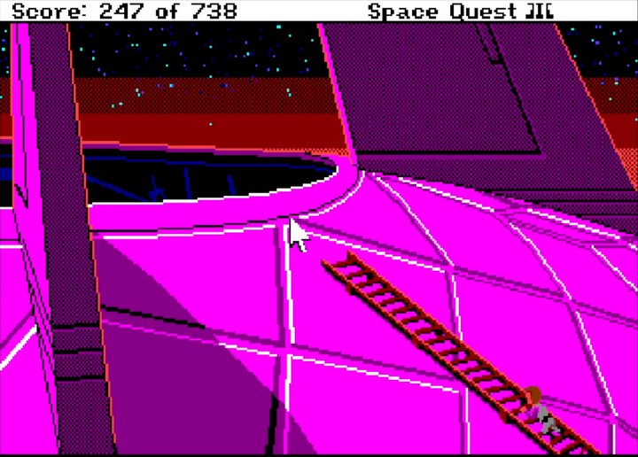 Space Quest III Amiga gameplay featuring the giant