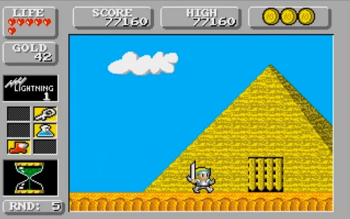 Wonderboy in Monsterland Pyramid